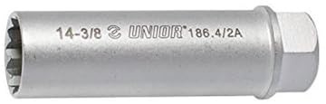 Unior 186.4/2 A Spark Plug Socket 3/8 Inch