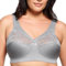 Glamorise Magiclift Original Support Bra Wirefree #1000, Reggiseno a coppa piena Donna, Soft Gray, 4F