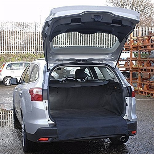 To Fit Ford Focus Estate (Inc. ST) Boot Liner 2011-2018 - BL090 | Tailored Car Boot Protector, Dog Boot Mat With Rear Bumper Cover, All Weather, Black