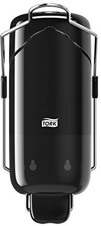 Tork Seifenspender mit Armhebel für Flüssigseife und Hände-Desinfektionsmittel, Elevation - 560108 - Hygienisches, auslaufsicheres S1 Spender-System, schwarz