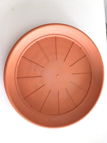 SOTTOVASO TONDO PER VASO FESTONATO TERRACOTTA Ø 35x5H cm. X VASO Ø 40 cm.