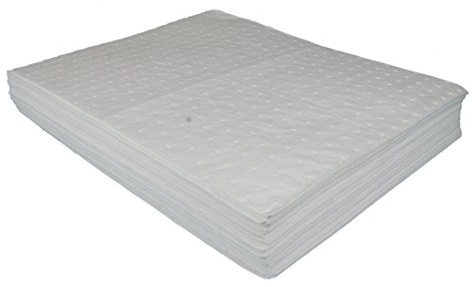 50-Pack Lightweight Bonded Absorbent Oil Pads - Efficient Oil, Fuel, and Diesel Spill Management