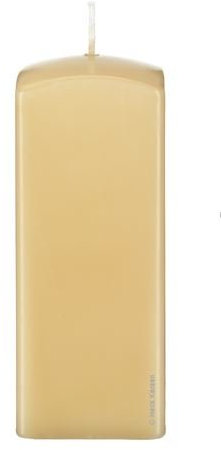 4 quadratische Kerzen, Quader Kerzen Beige 8 x 6/6 cm
