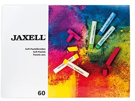 Honsell 47654 - Jaxell Pastellkreide, eckige Form, 60er Set, für flächiges und präzises Arbeiten, satte, lichtechte Farben, ideal für Künstler, Hobbymaler, Kinder, Schule, Kunstunterricht