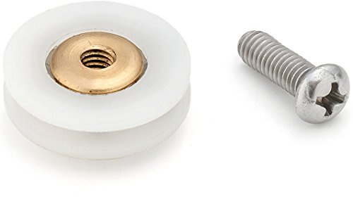 ShowerPart V-Grooved Shower Door Rollers/Wheels/Runners LW19, Diameter 19mm, Wheel Thickness 5mm, Nylon, Shower Door Replacement Parts, 4X LW19