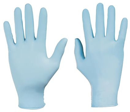 Honeywell KCL Dermatril® 740 Einweghandschuhe für Beidhänder, Nitril, wasserdicht, puderfrei, geeignet für die Lebensmittel-/Pharmaindustrie, Blau, Größe 10, 074010081C (SCHACHTEL mit 100 Stück)