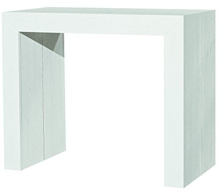 KONTE.DESIGN Consolle allungabile PONZA in legno nobilitato, Bianco, 90x45x75 cm