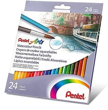 Pentel CB9 Matite colorate acquerellabili 24 pezzi