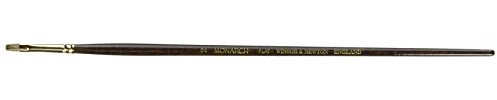 Winsor & Newton Monarch Flat Long Handle Brush, Size 2
