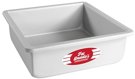 Fat Daddio's PSQ-883 Anodized Aluminum Square Cake Pan, 8 x 3 inch