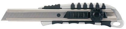 KS Tools - 907.2141 - Cutter manche bi-matière - cutter professionnel à retour de lame automatique 18 mm L.190 mm