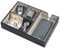 J JACKCUBE DESIGN Valet Tray Multi Leather, Desk or Dresser Organiser, Catch-all for Keys, Phone, Wallet, Coin, Jewellery and Nightstand(Black, 27 x 18.3 x 4.8 cm) - MK233A