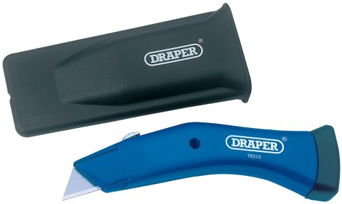 Draper 55059 Heavy Duty Utility Knife with Quick Blade Change Facility , Blue