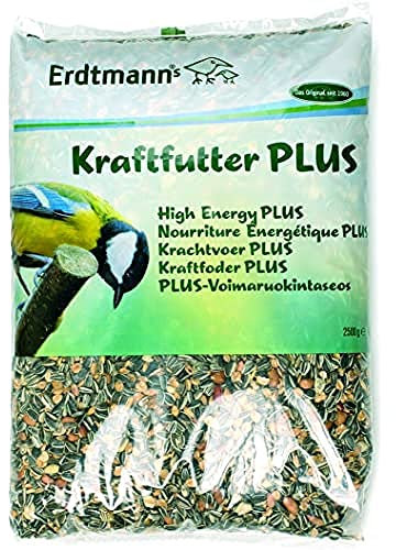 Erdtmanns Kraftfutter Plus I Kraftpaket für Wildvögel I Vielfältige Futtermischung I Angereichert mit Vitaminen I Flexibel einsetzbar I Leckerbissen