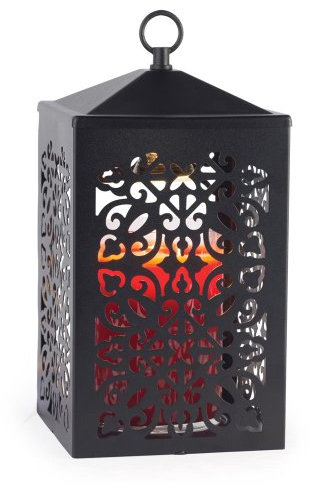 Candle Warmers SCROLL Laterne Kerzenwärmer für Duftkerzen im Glas schwarz
