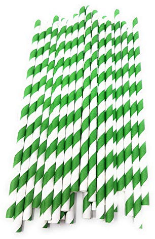 Premium Paper Straws [Pack of 25 Drinking Straws] by Picture Perfect Party (Gold Star Print)