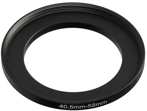 vhbw Step-Up-Ring Adapter von 40,5 mm auf 52 mm für Kamera Objektiv - Filteradapter, Metall, Schwarz