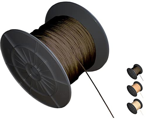 EFIXS Jalousien Schnur 2.2 mm - Dunkelbraun - 10-25 Meter - Hier: 25 Meter - Premium Jalousie Zugschnur - Ersatzschnur für Holz-, Bambus-, & Aluminiumjalousien - Hochwertige Jalousie Kordel