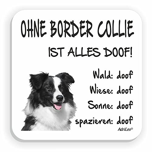 AdriLeo Kühlschrankmagnet Ohne Border Collie ist Alles doof!