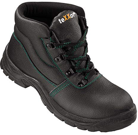 teXXor® S3-Sicherheitsschnürstiefel MONACO, schwarz/grün, Gr. 43