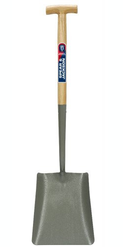 Spear & Jackson 2029AV Solid Socket Square Mouth Shovel, Blue