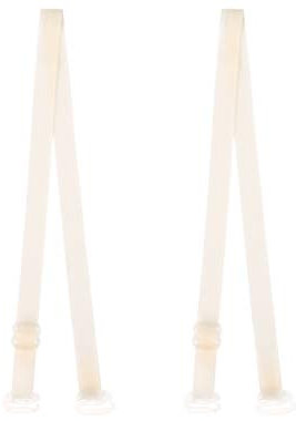 sourcing map 1Pair Non-Slip Clear Bra Straps Replacement Invisible Transparent Bra Shoulder Straps Skin Color Width: 1.0cm/ 3/8