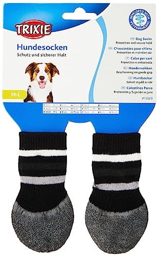 Trixie 19523 Hundesocken, Anti-Rutsch, M–L, 2 St., schwarz