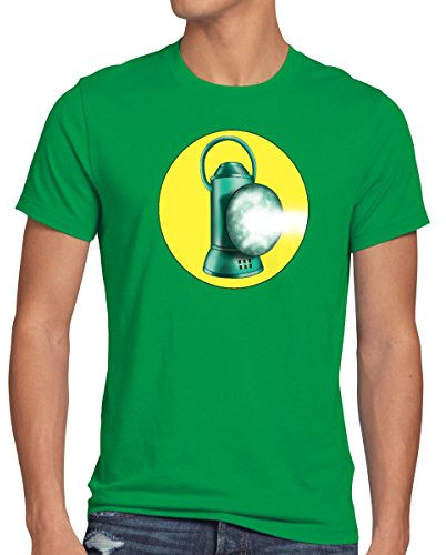 style3 Sheldon Lantern Camiseta para Hombre T-Shirt, Talla:L;Color:Verde