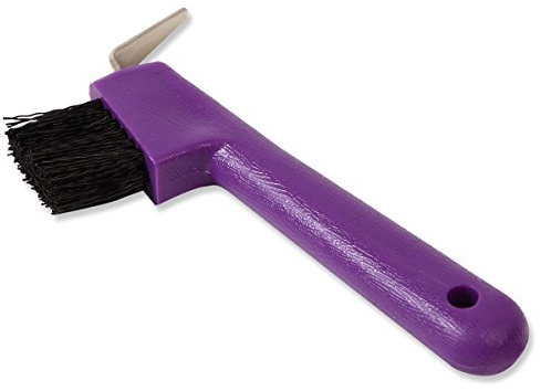 Shires EZI-GROOM Hoof Pick/Brush Purple