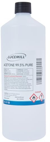 Lucemill 100% Pure Acetone | 1 Litre | Professional Nail Polish Remover for Acrylics, Gel & Glue | Salon Use | UK Made