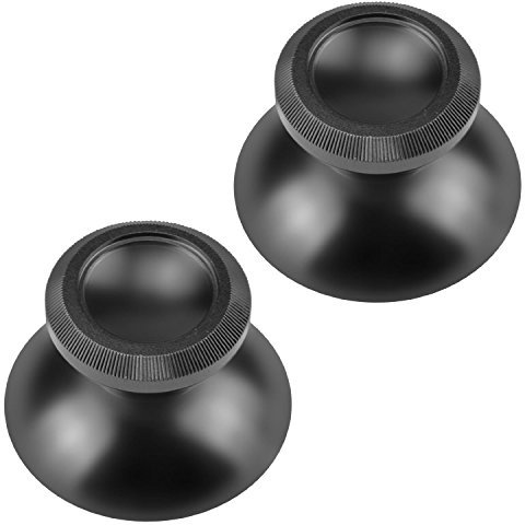 Aussel Metall Aluminium Thumbsticks Thumb Grip Stick für PS4 Xbox EIN Game System Controller 2 in 1 (Black)