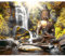 Fototapete murando 300x210 cm Vlies Tapeten Wandtapete XXL Moderne Wanddeko Design Wand Dekoration Wohnzimmer Schlafzimmer Büro Flur Natur Buddha Wald Wasserfall Asia h-C-0033-a-d