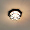 Licht-Erlebnisse Deckenleuchte Glas Aluminium Schwarz IP44 Garten Terrasse B:27 cm E27 blendarm Rustikal Maritime Outdoor Deckenlampe Balkon MILANO