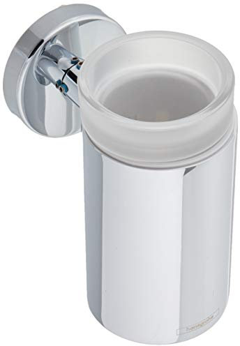 Hansgrohe 40518000 Glashalter Logis chrom mit Kristallglasbecher