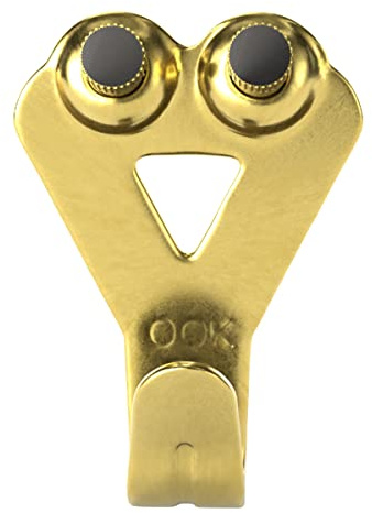 OOK Hillman 50616 Padded Professional Picture Hangers Tidy Tins, Supports Up to 50 Pounds, Brass, Container, 10 Set, 50lb
