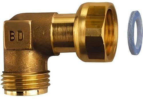 DIPRA – Coude Tous Gaz MF 15/21 en Laiton – Filetage Mâle/Femelle