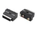 Adattatore spina scart - 3 prese rca on commutatore in/out