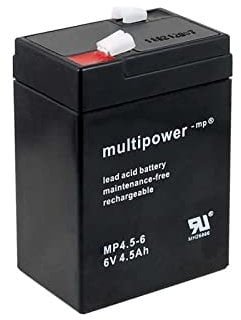 akku-net Ersatzakku für Smoby Diamec Sportsmann 400 6V 4,5Ah (ersetzt auch 4Ah 5Ah), 6V, Lead-Acid
