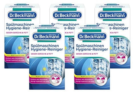 5 x Dr. Beckmann dishwashers hygiene cleaner 75 g -Actively removes residues
