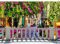 Runa Art Fototapete Italien Gasse terasse Modern Vlies Wohnzimmer Schlafzimmer - Made in Germany - 308 x 220 cm Bunt 9029010b