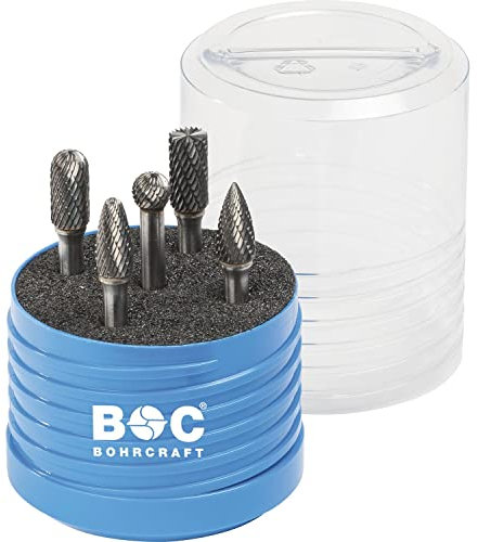 Bohrcraft HM-Frässtifte Set R5 / Ø 10,0 mm / 5-teilig / 5900 13 30006