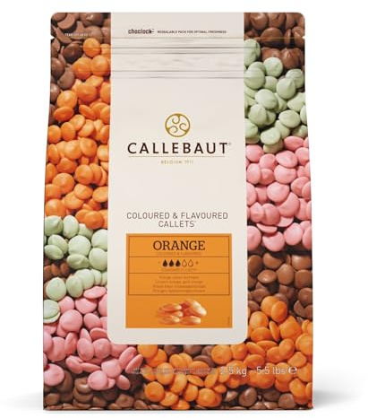 Callebaut - Chocolat décor aromatisé et coloré ORANGE 2,5 kg