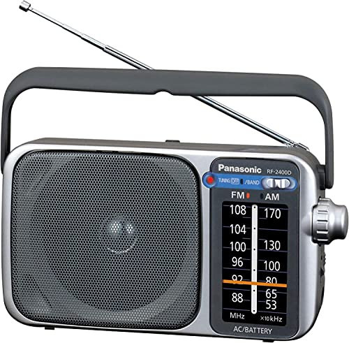 Panasonic RF-2400 - Radio portátil portátil (portátil, Am,FM, 88-108 MHz, 530-1600 kHz, 10,2 cm (4), Color Negro