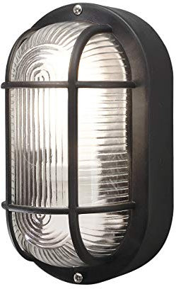 Konstsmide Elmas 7650-750 Wandleuchte B: 12cm T: 10,5cm H: 20cm / 1x40W / Kunststoff / klares Glas / schwarz