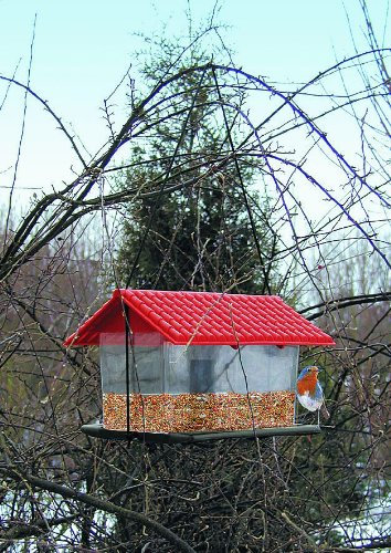 Unbekannt Vogelfutterhaus Kunststoff zum Hängen oder Pfahlmontage für Vögel