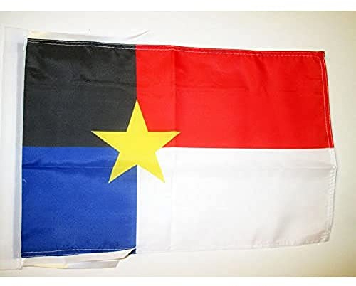 AZ FLAG La Mancha Independentist Flag 45x30 cm 100D Polyester Cords | Indoor and outdoor use Spanish region of Castilla-La Mancha 12x18 in decorative flag with ties