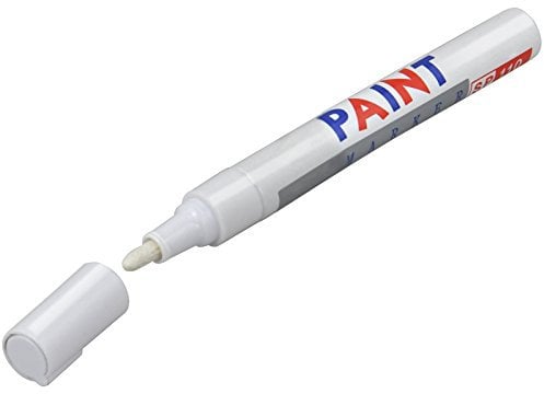 TRIXES White Tyre Marker Paint Pen for Bike & Car Tyres Give old Tyres a Sporty new look – White Permanent Marker - Suitable with metal, glass, paper, cardboard & wood