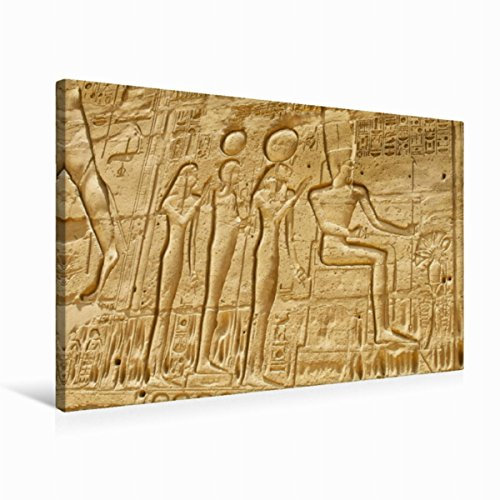 Premium Textil-Leinwand 75 x 50 cm Quer-Format Karnak, Tempel des Amun Re, nordwestliche Außenmauer | Wandbild, HD-Bild auf Keilrahmen, Fertigbild auf hochwertigem Vlies, Leinwanddruck von Lars Eberschulz