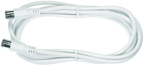Axing SAK 501-00 hochgeschirmt SAT-Anschlusskabel, Quickfix-F-Stecker, 5,0 m weiß