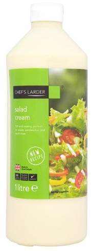 Chefs Larder Salad Cream 1L Suitable For Vegetarians